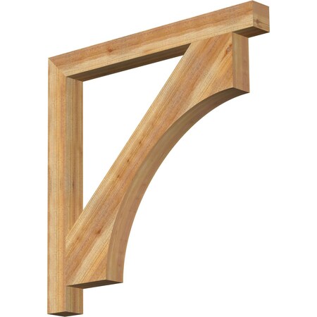 Ekena Millwork Westlake Block Rough Sawn Bracket, Western Red Cedar, 4"W x 42"D x 42"H BKT04X42X42WTL05RWR